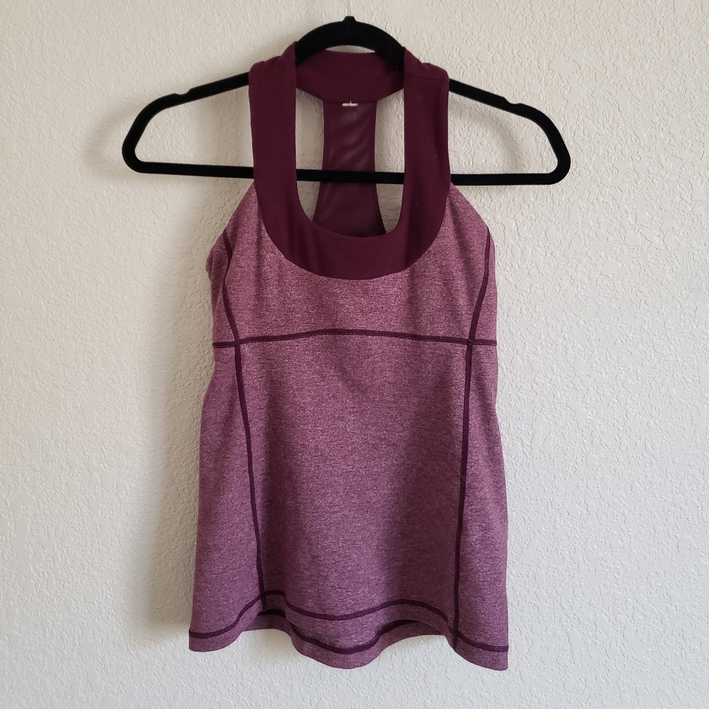 Lululemon Scoop Neck Tank in Heathered Plum